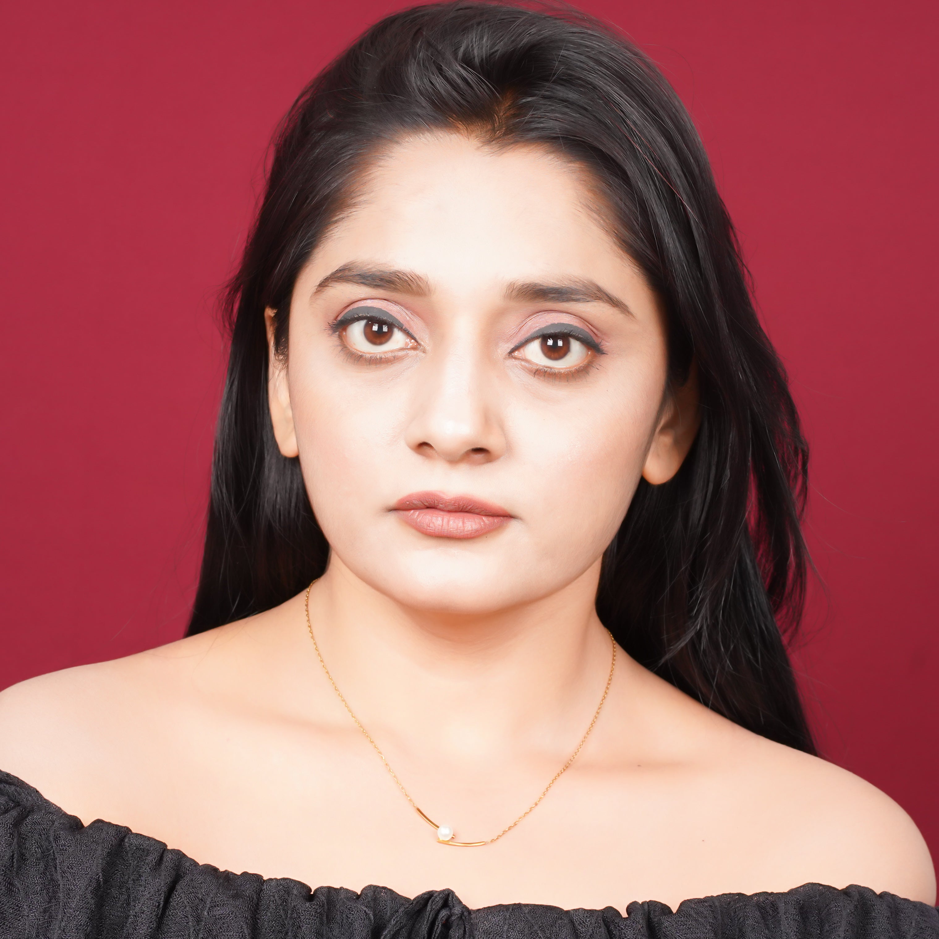 Pearl Eye Charm Statement Necklace