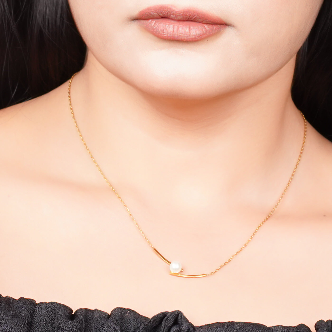 Pearl Eye Charm Statement Necklace