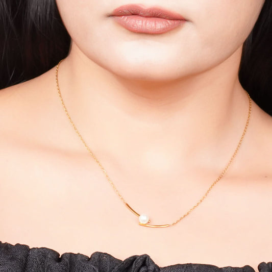 Pearl Eye Charm Statement Necklace