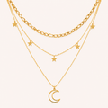 Celestial Cloud Charm Necklace Set
