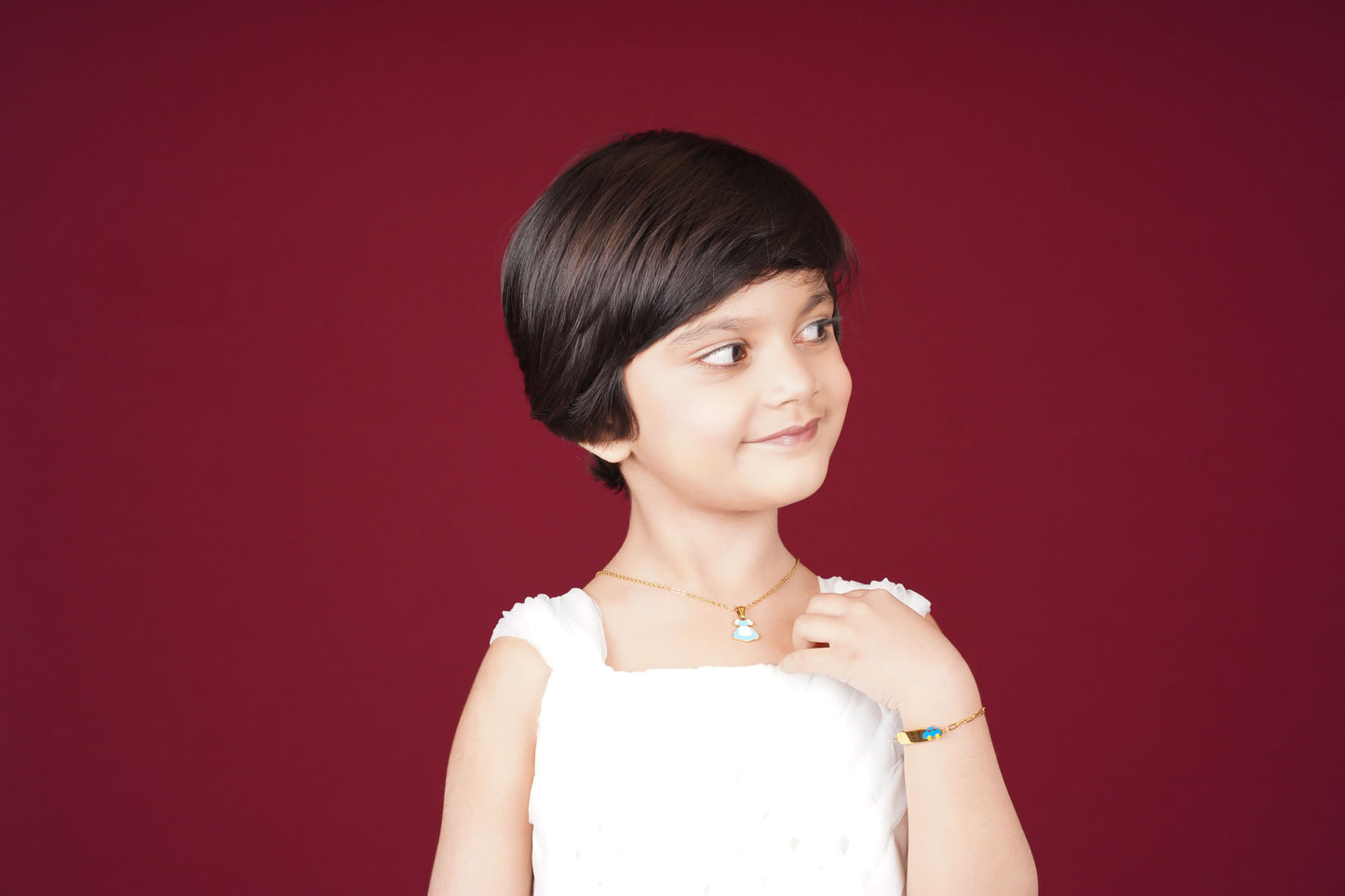 Sweet Frock Gold Pendant Necklace