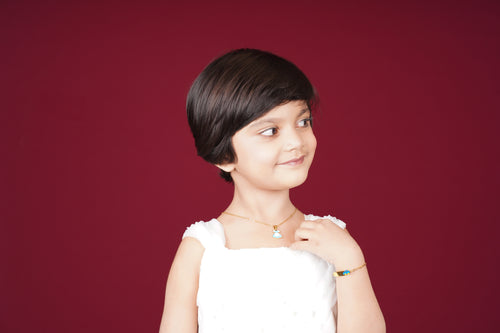 Sweet Frock Gold Pendant Necklace