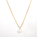 Elegant Pearl Clavicle Gold Necklace