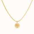 Minimal Heart Square Gold Necklace