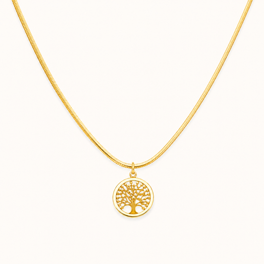 Minimal Heart Square Gold Necklace