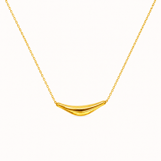 Minimal Curve Gold Necklace