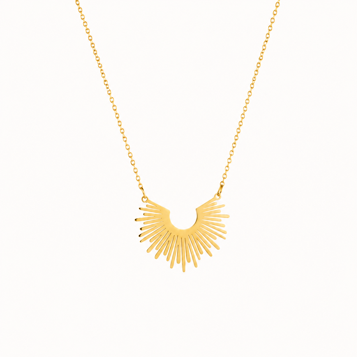 Minimal Geometric Gold Pendant Necklace