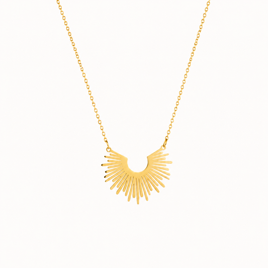 Minimal Geometric Gold Pendant Necklace