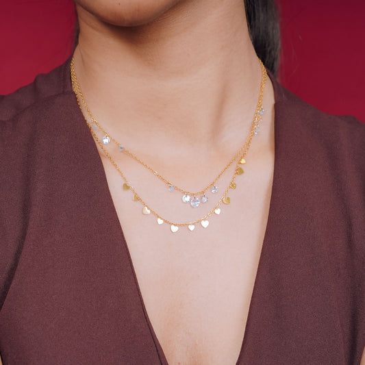 Heart Charm Gold Necklace