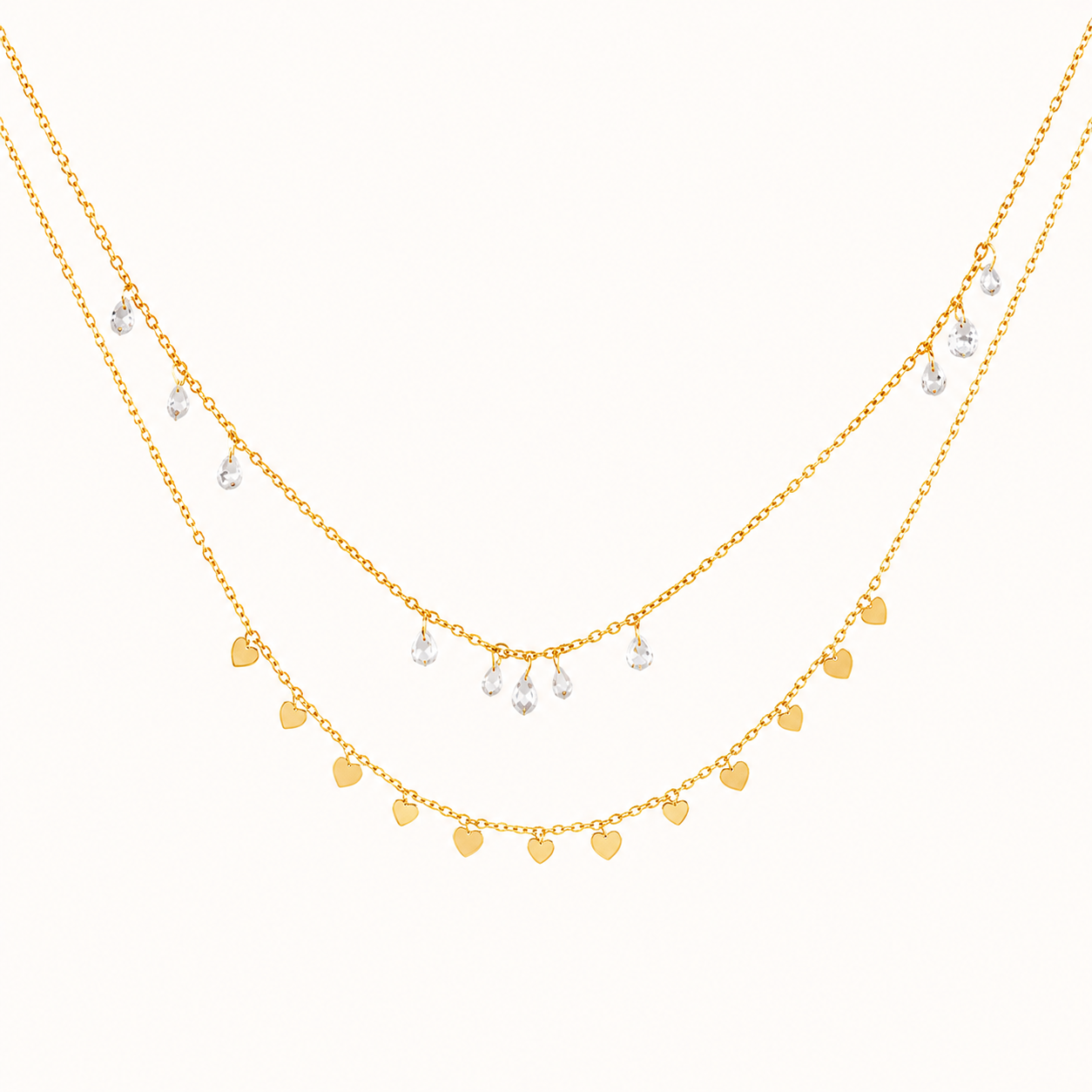 Heart Charm Gold Necklace