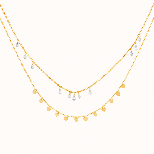 Heart Charm Gold Necklace