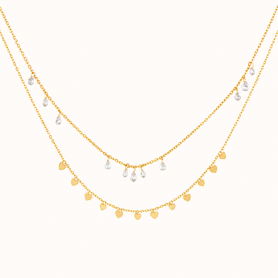 Heart Charm Gold Necklace