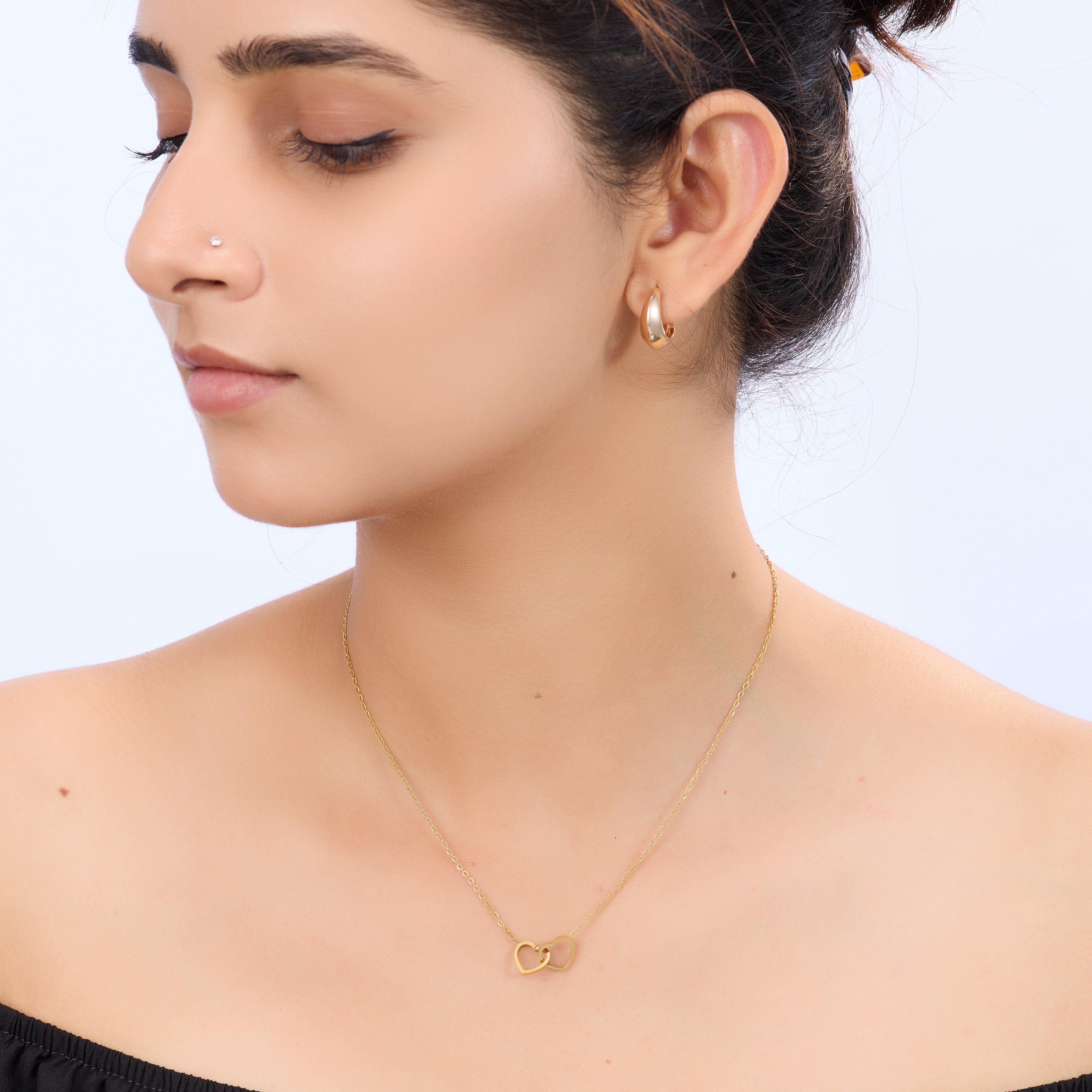 Rose Gold Ring Pendant Necklace