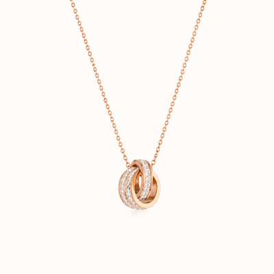 Rose Gold Ring Pendant Necklace