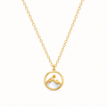 Minimal Mountain Gold Pendant Necklace