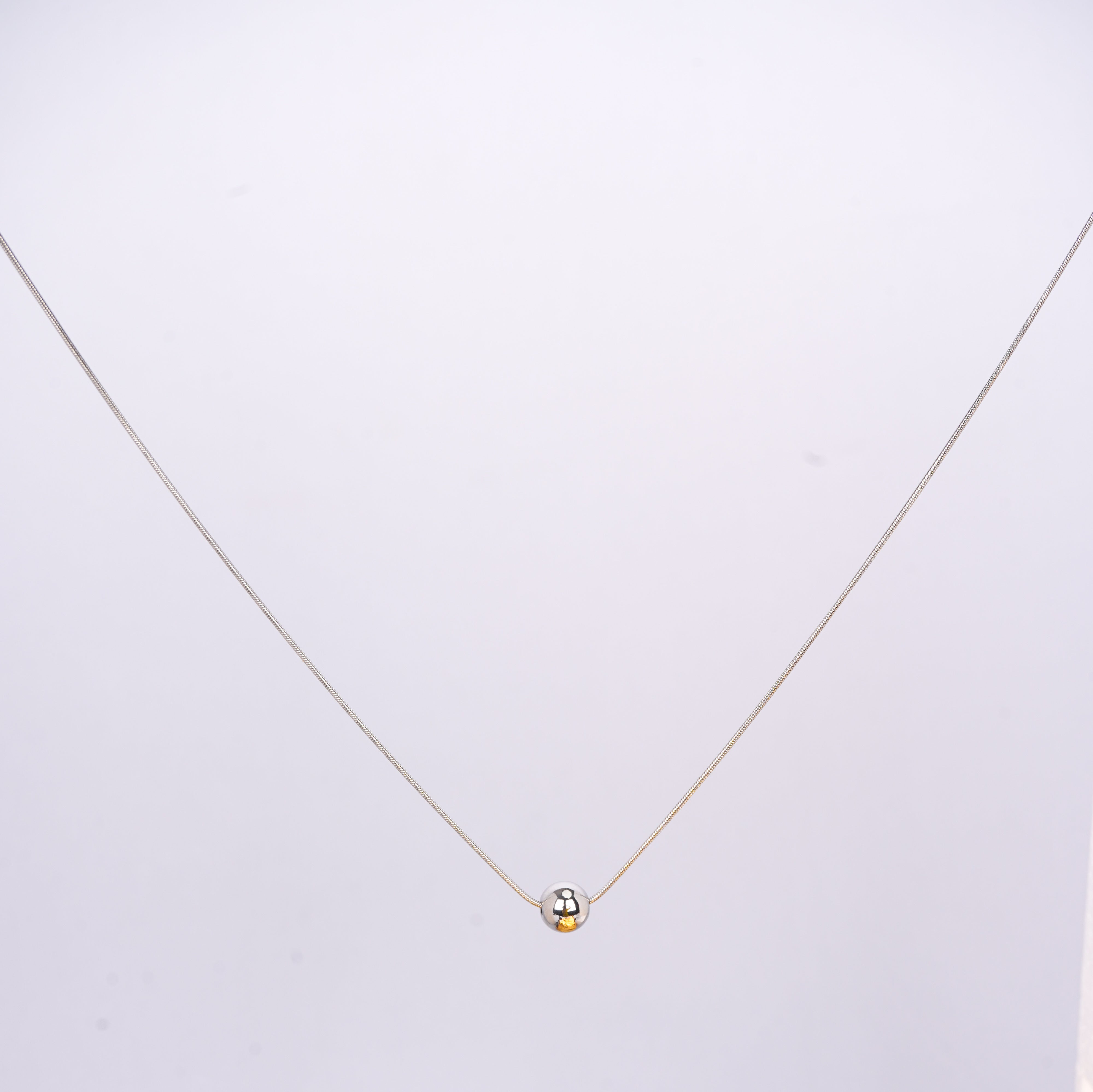 Minimal Steel-Tone Finish Necklace