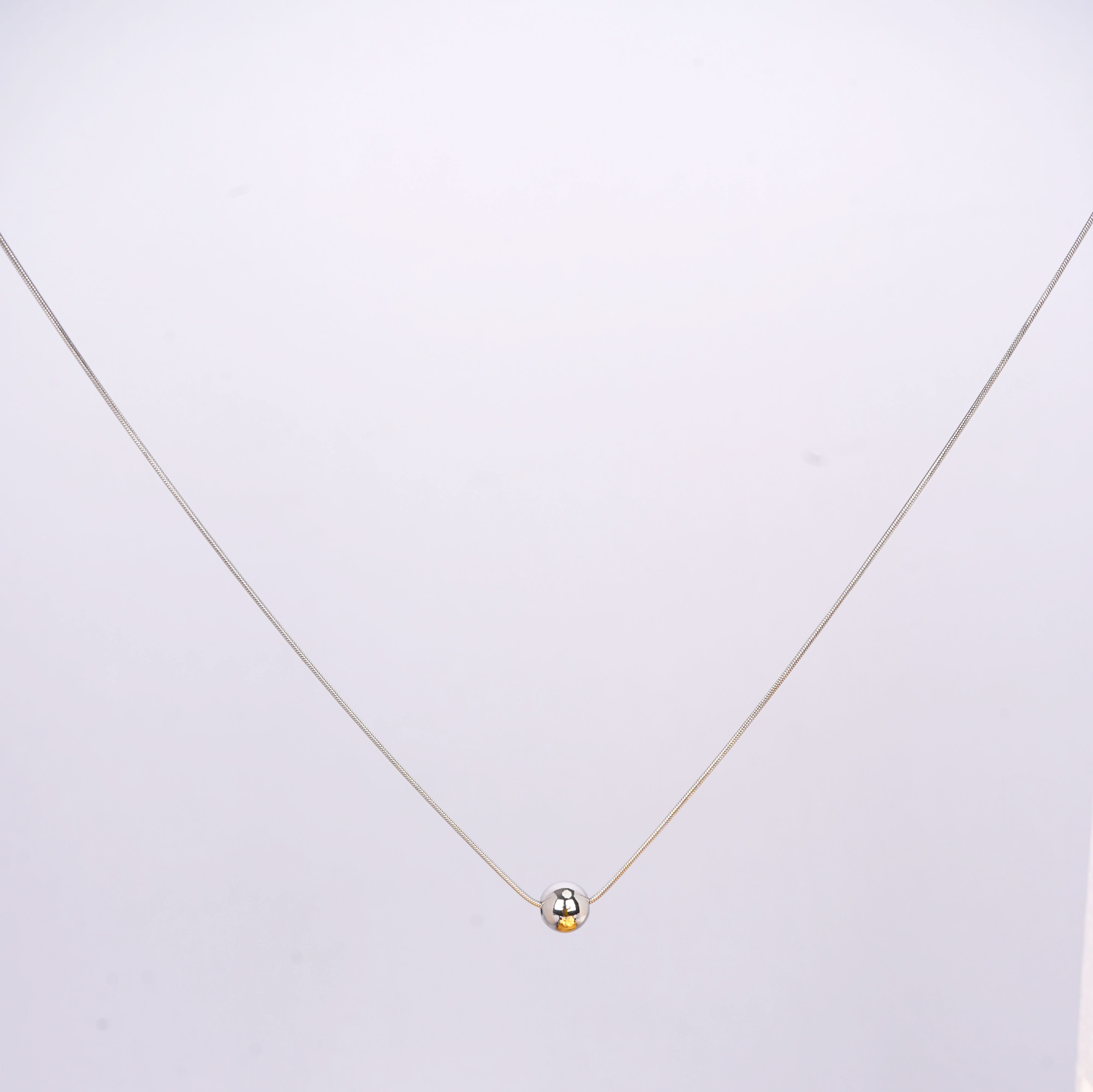 Minimal Steel-Tone Finish Necklace