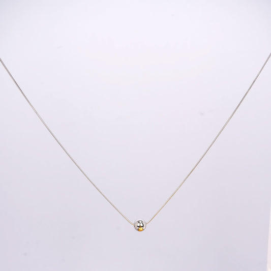 Minimal Steel-Tone Finish Necklace