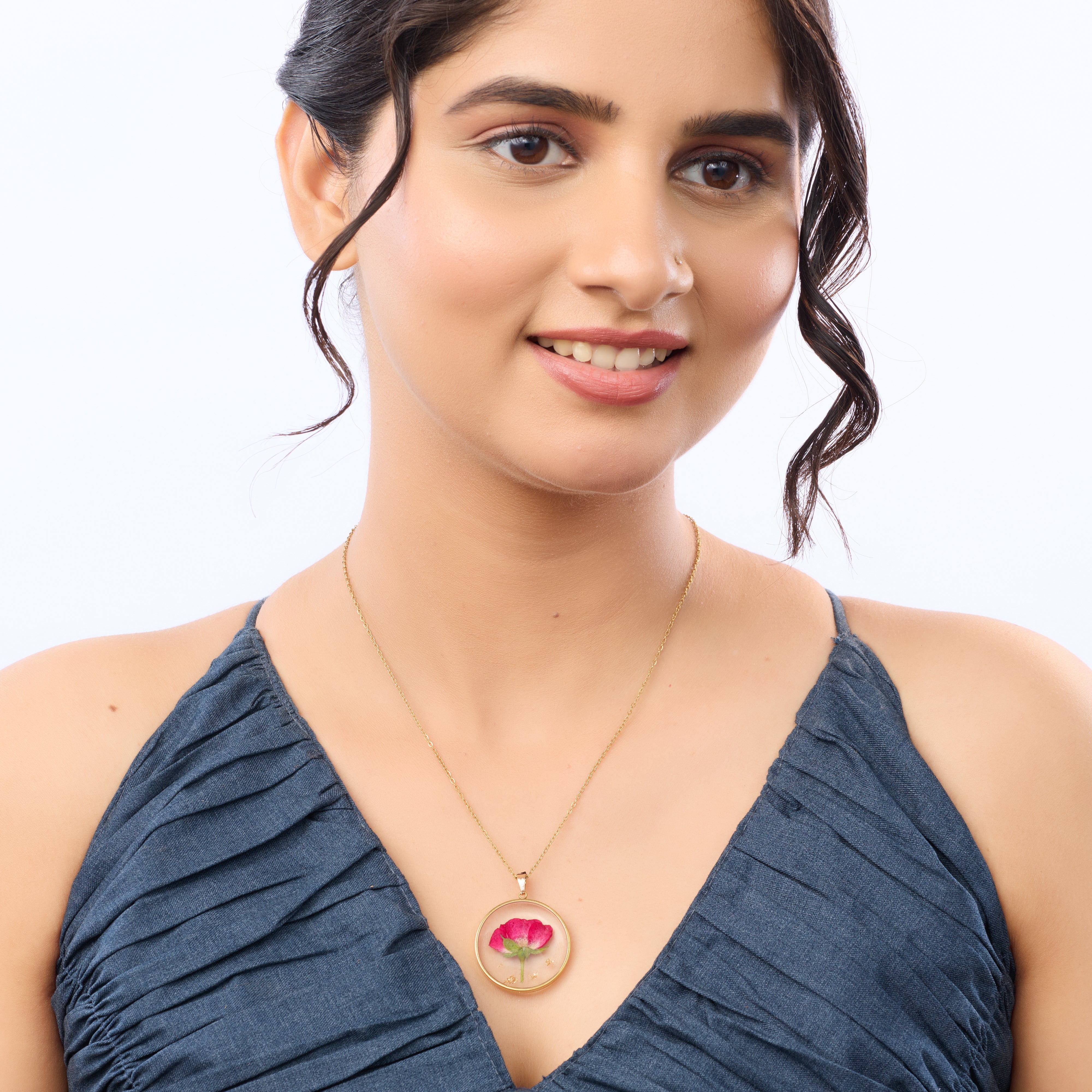 June Bloom Floral Pendant Necklace