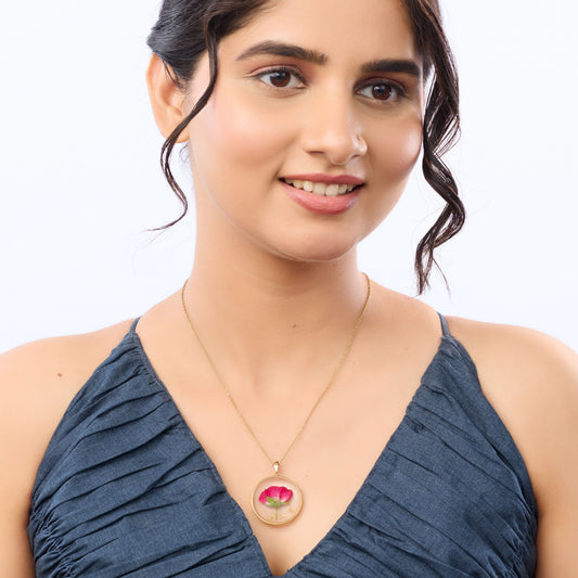 June Bloom Floral Pendant Necklace