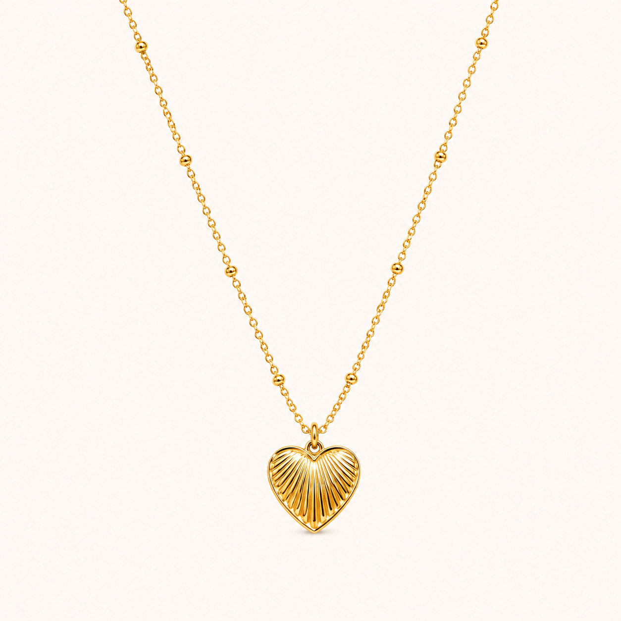 Retro Eye Heart Medallion Necklace