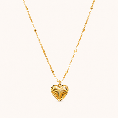 Retro Eye Heart Medallion Necklace