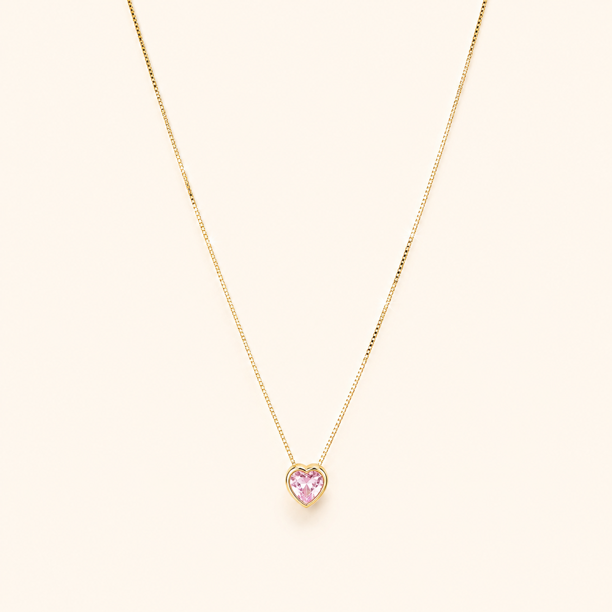Powder Stone Heart Glow Necklace