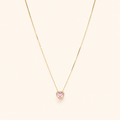 Powder Stone Heart Glow Necklace