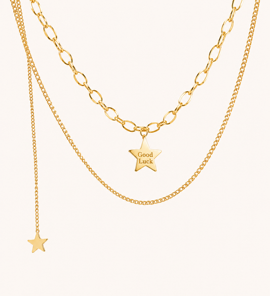 Vintage Star Gold Necklace