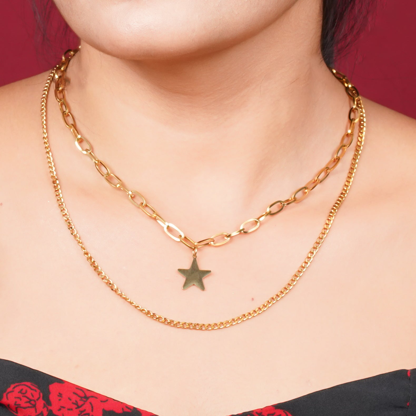 Vintage Star Gold Necklace