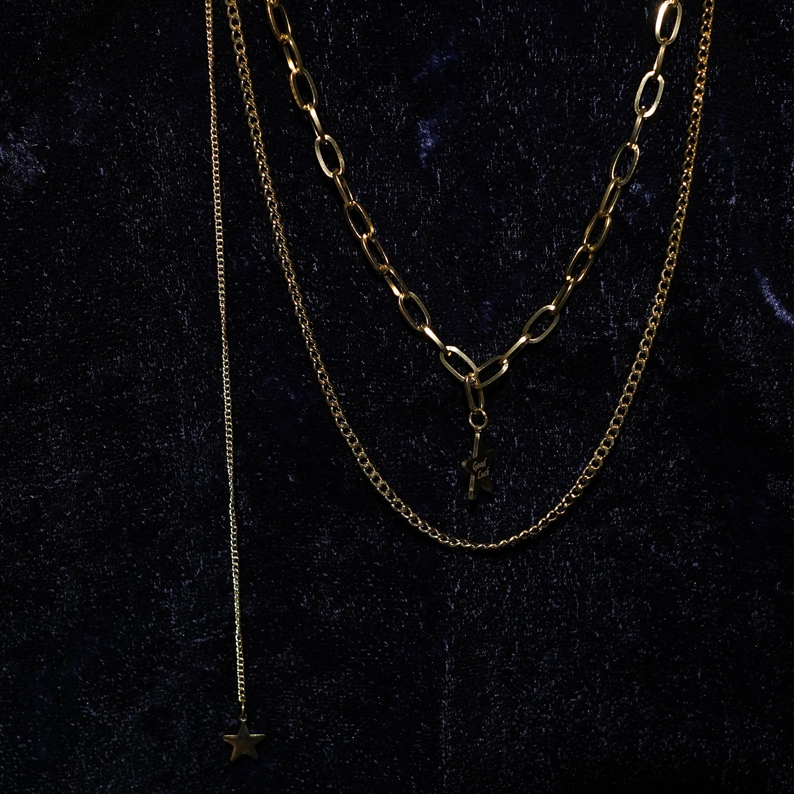 Vintage Star Gold Necklace