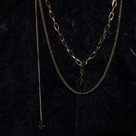Vintage Star Gold Necklace