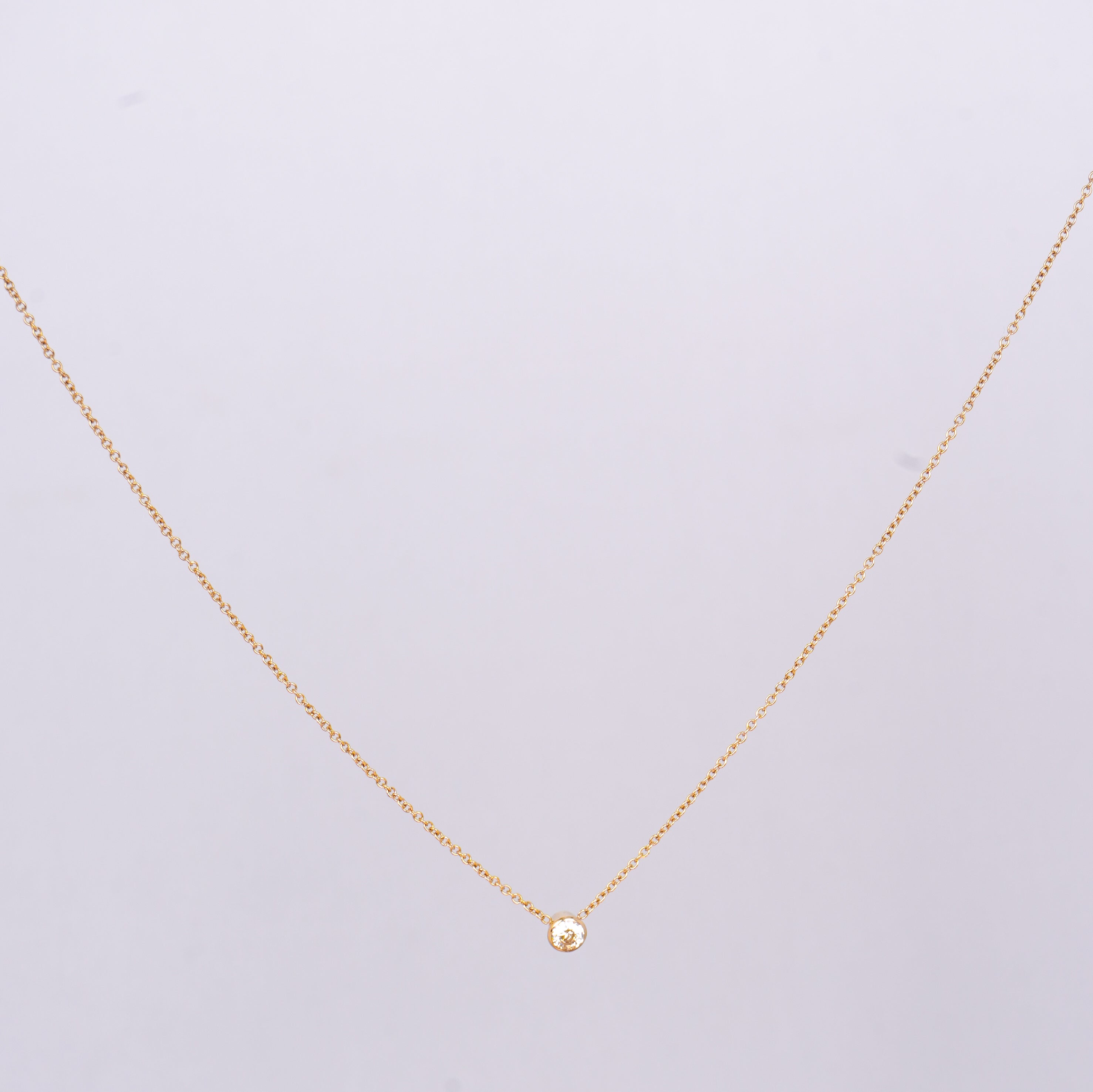 Minimal Diamond Link Choker Necklace