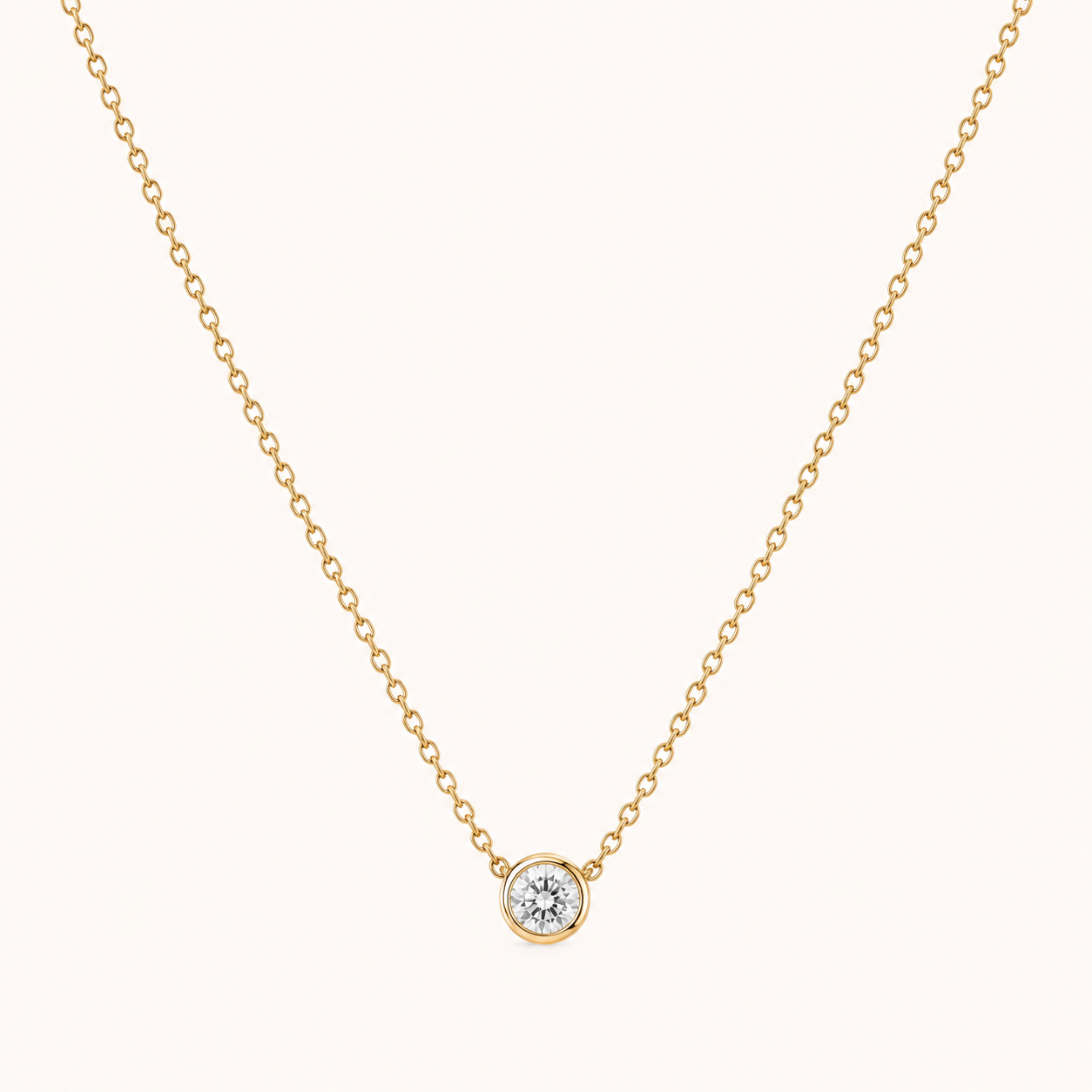 Minimal Diamond Link Choker Necklace