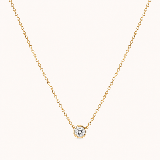 Minimal Diamond Link Choker Necklace