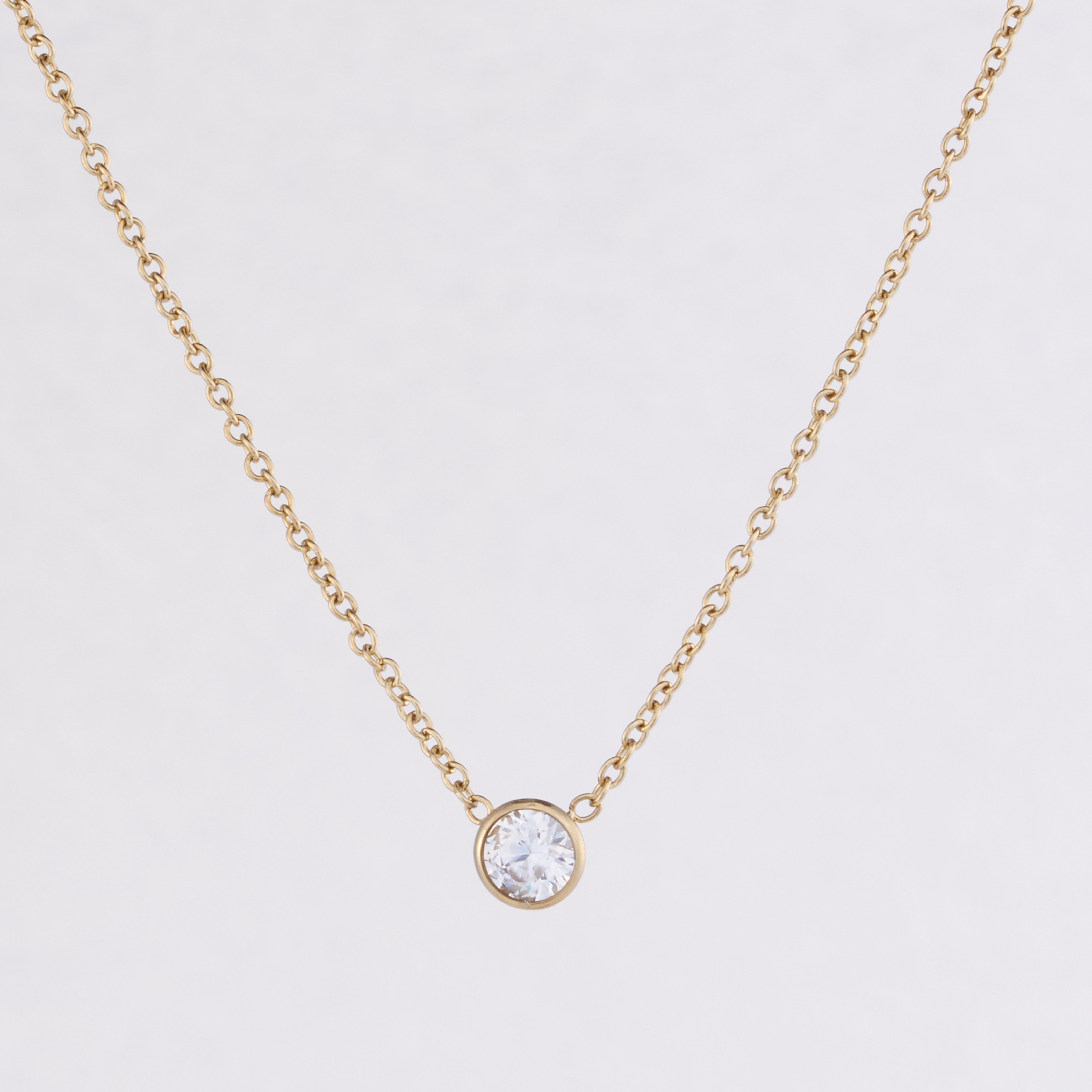 Minimal Diamond Link Choker Necklace