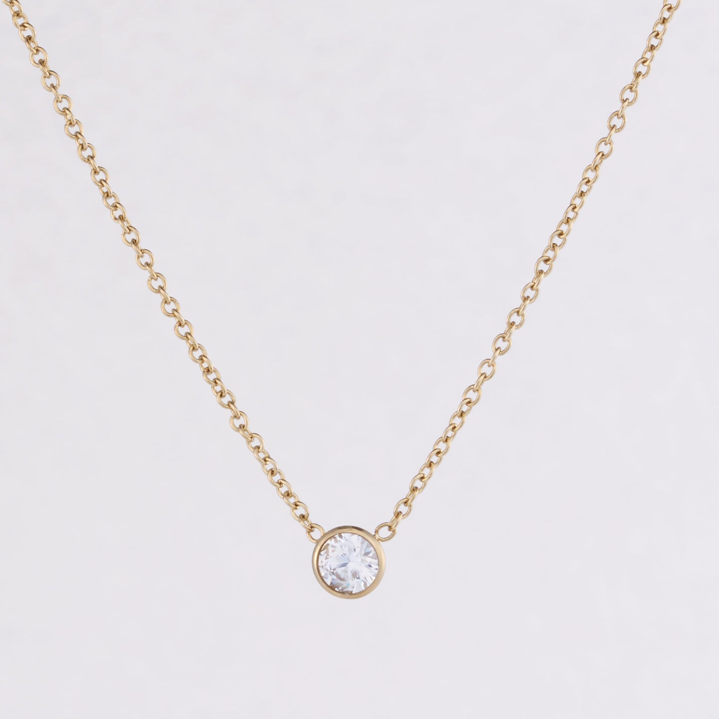 Minimal Diamond Link Choker Necklace