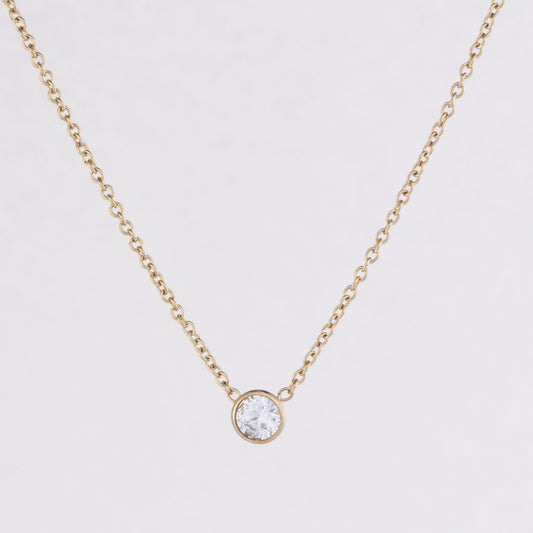 Minimal Diamond Link Choker Necklace