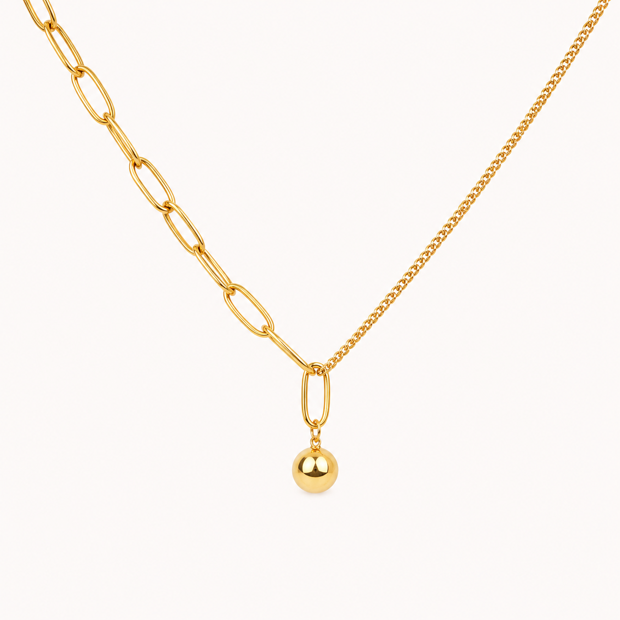 Golden Waterdrop Elegance Necklace