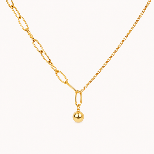 Golden Waterdrop Elegance Necklace