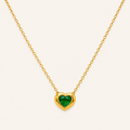 Rose Light Green Heart Necklace