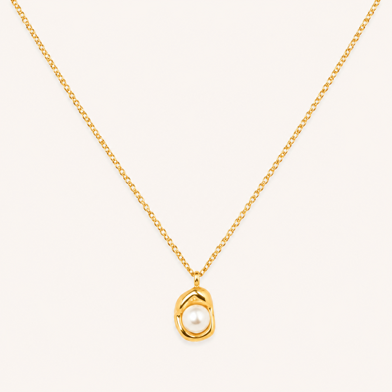 Royal Pearl Charm Necklace