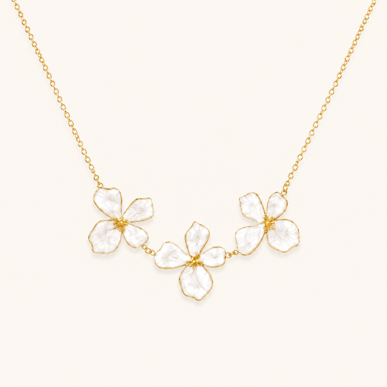 Blooming Pearl Charm Necklace