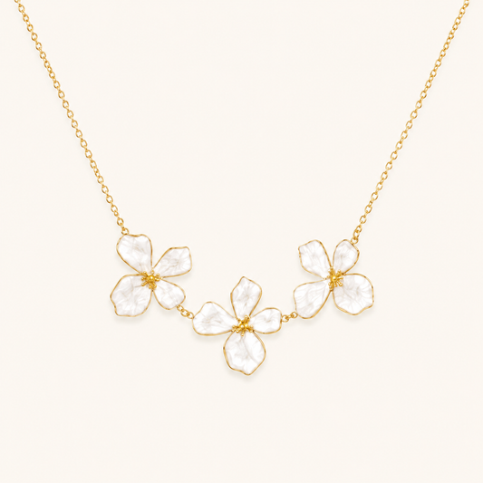 Blooming Pearl Charm Necklace