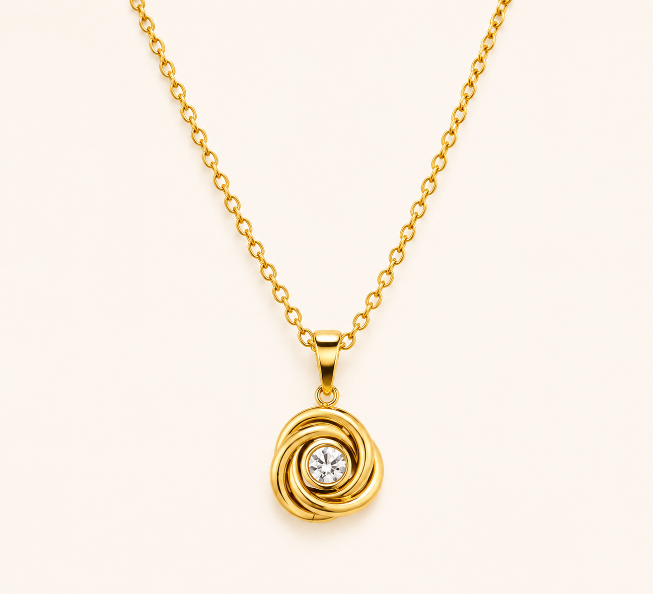 Golden Solace Zircon Necklace