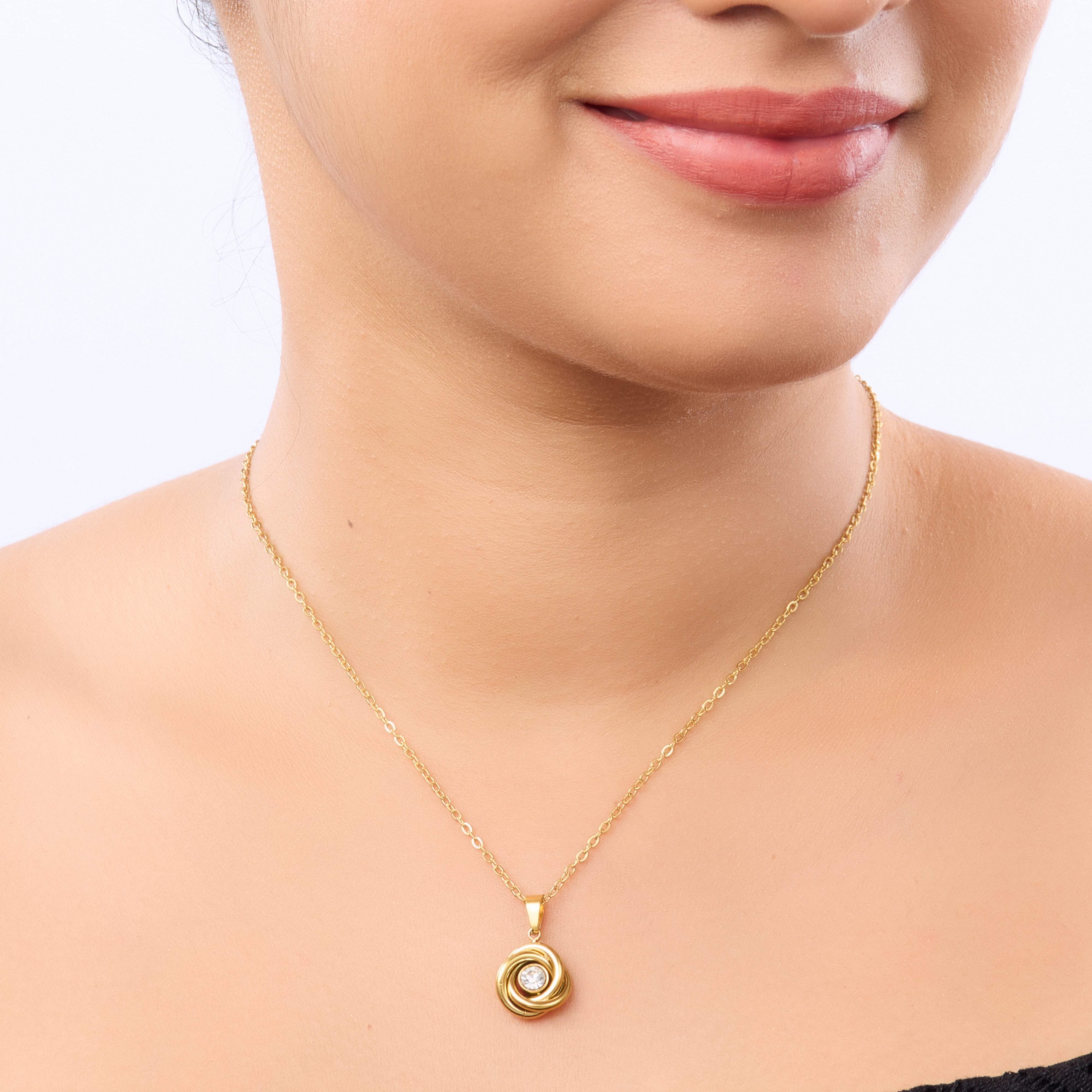 Golden Solace Zircon Necklace