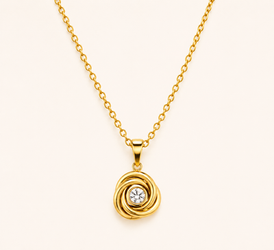 Golden Solace Zircon Necklace