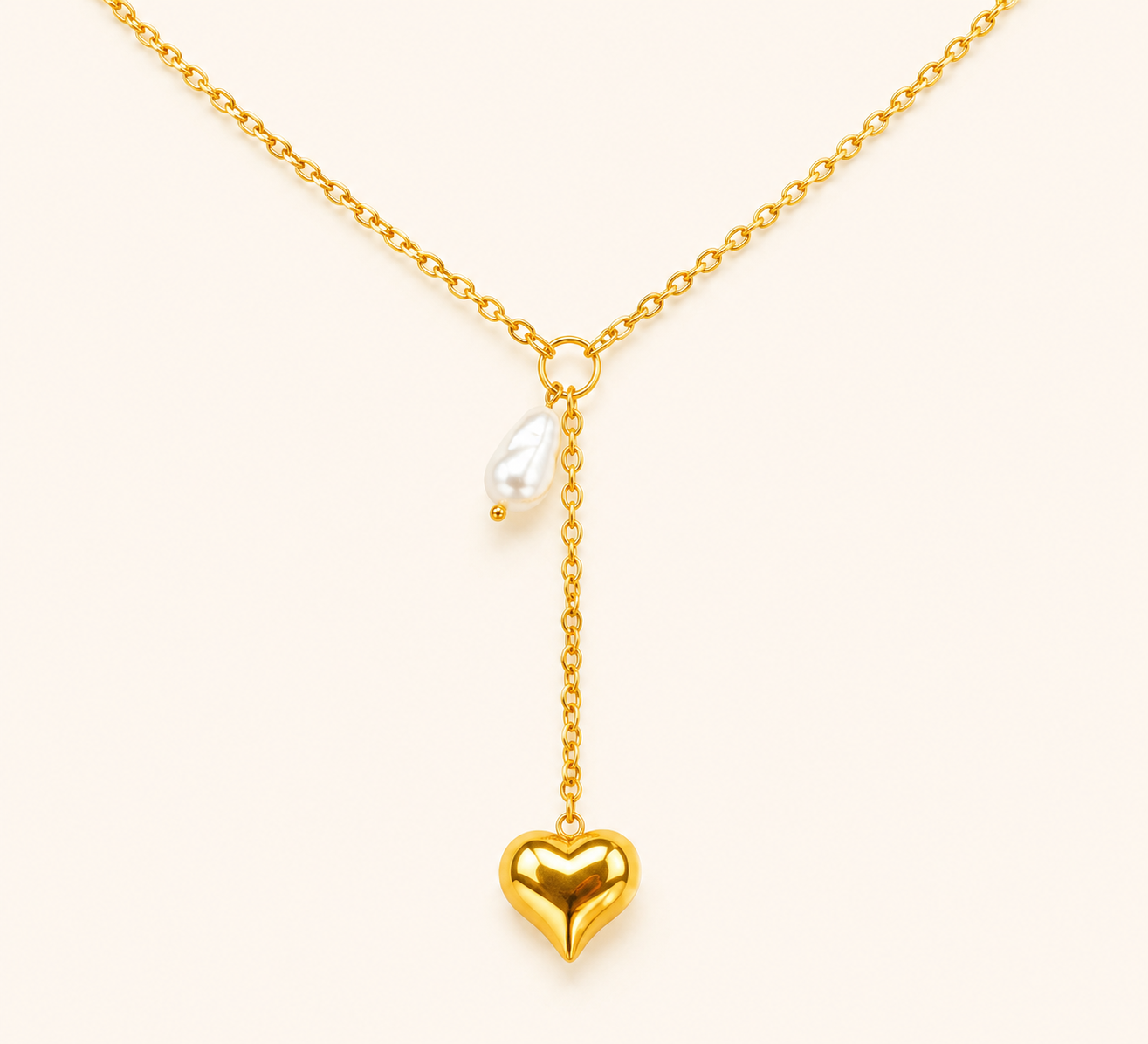 Baroque Pearl Heart Luxury Necklace
