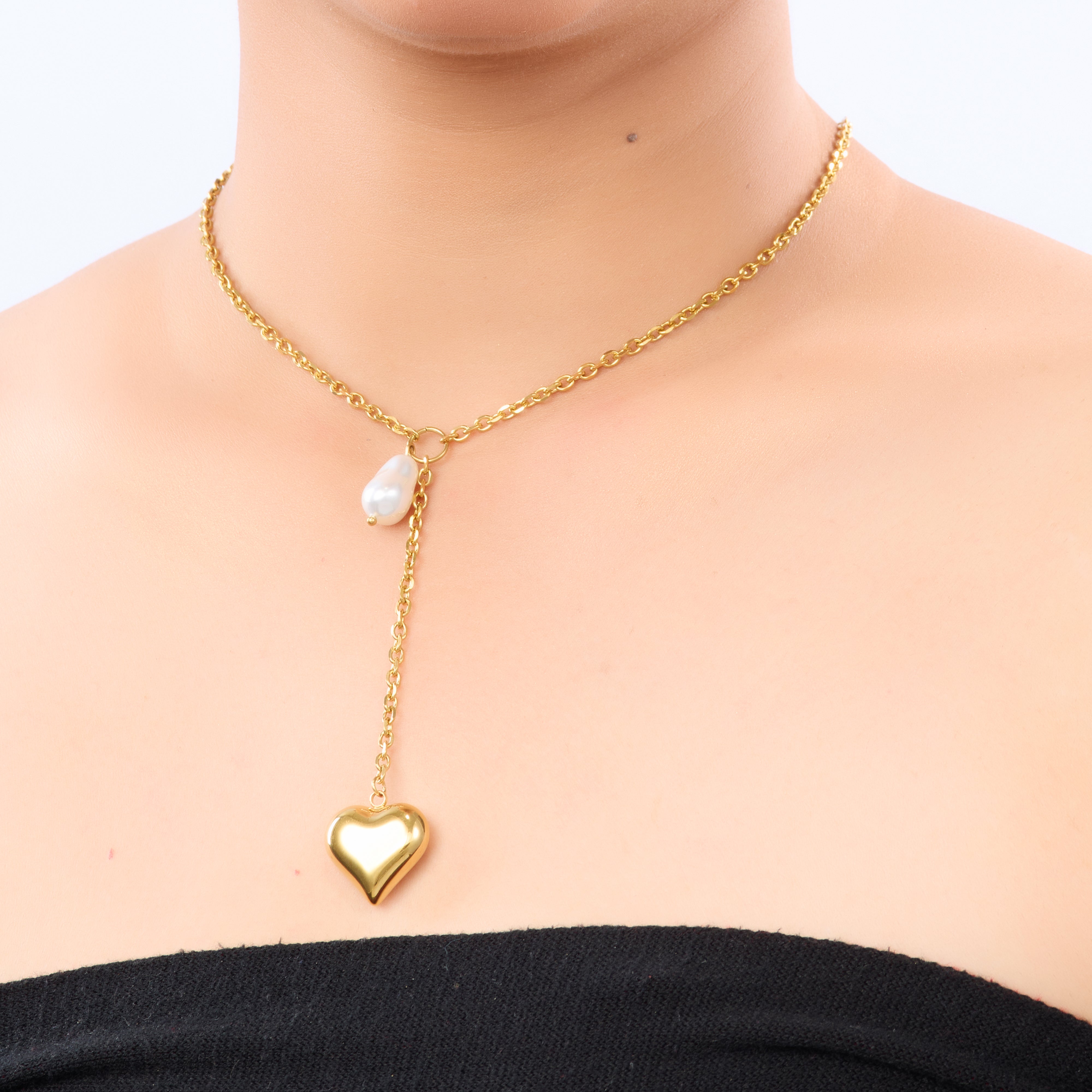Baroque Pearl Heart Luxury Necklace