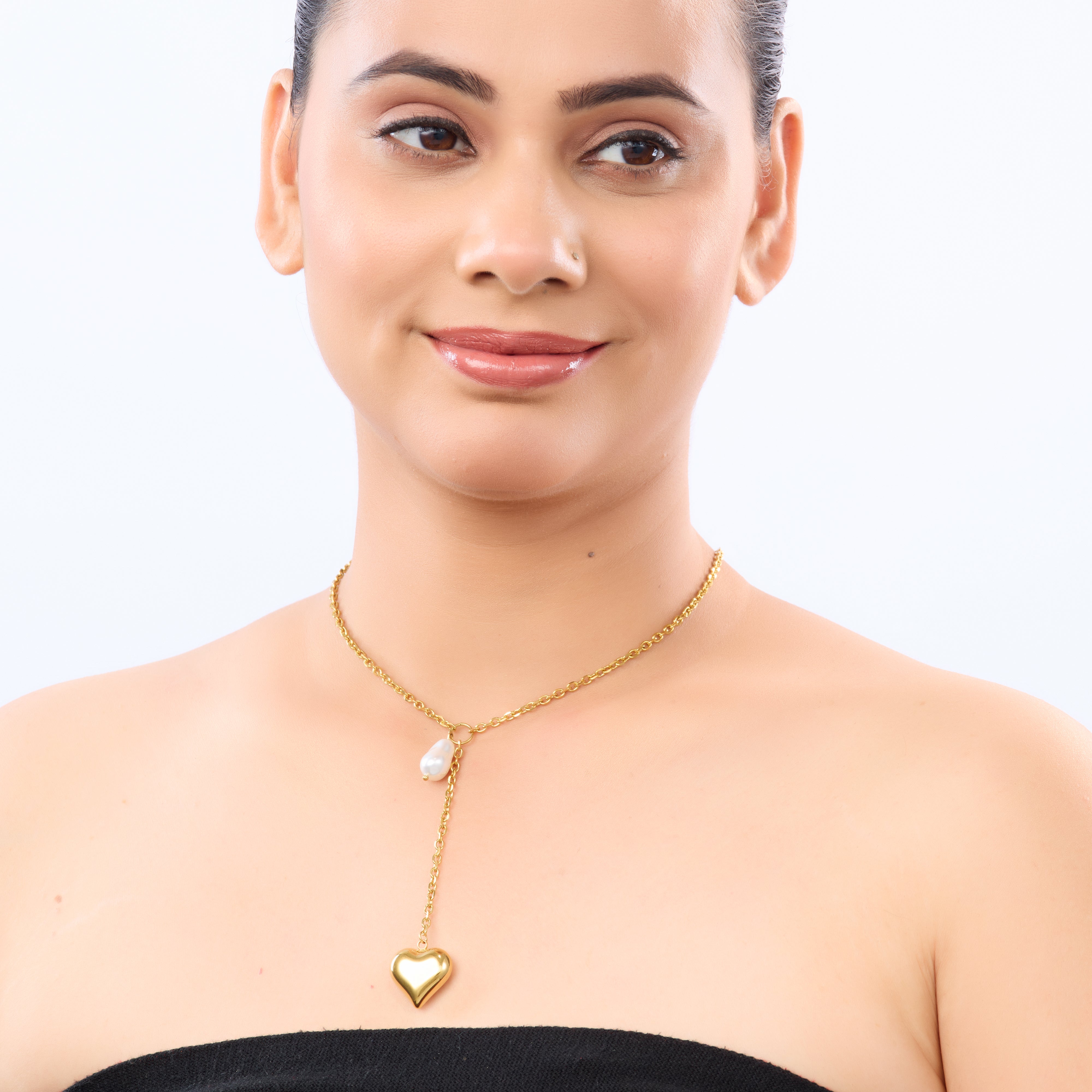 Baroque Pearl Heart Luxury Necklace